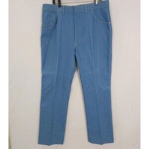 Vintage Wrangler Jeans Pants Mens 40x32 Flared Wide Leg Denim Blue Stretch USA